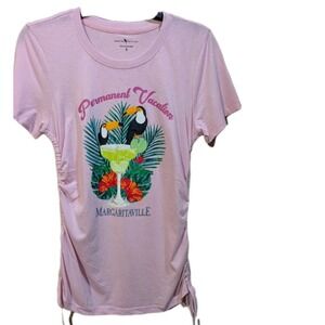 Margaritaville Graphic T-Shirt Ladies Medium Pink short Sleeve NWT